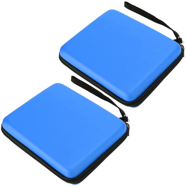 2 stk EVA Hard Package Case Oppbevaringsveske Bærbar Veske Beskyttende Etui med Snøring for 2DS Blå