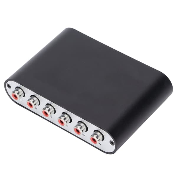 51R Digital Audio Dekoder 5.1 Kanal til 3.5 mm Stereo 6 RCA DAC Konverter 100-240V AC