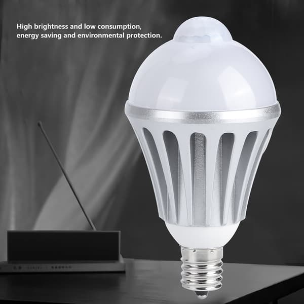 E17 AC85 265V 9W Rörelsesensor LED-lampa för Sovrum Korridor