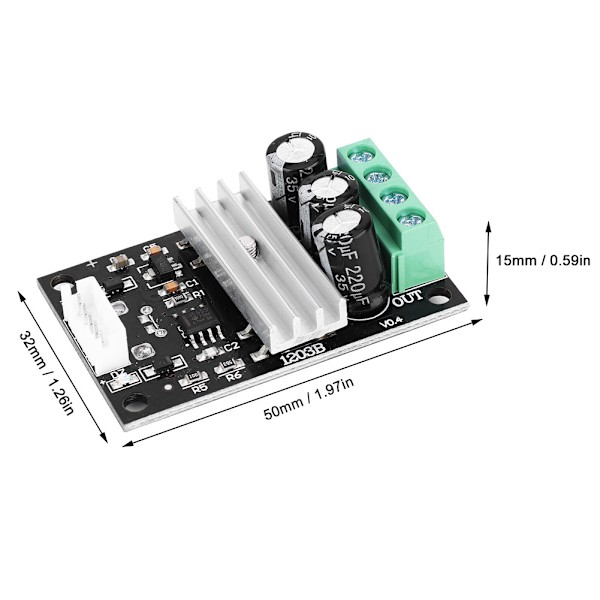 PWM DC motorstyring 6V/12V/24V/28V motorhastighetskontrollmodul 3A hastighetskontrollkontroller - 1 stk