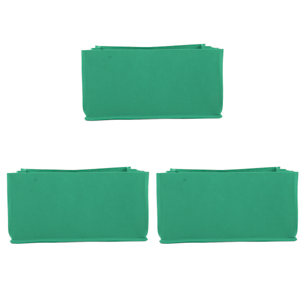 3 kpl Paksuja Ei-kudottua Kasvien Istutuspusseja Taimien Kasvatukseen Puutarhan Istutuslaatikko Kahvalla Vaaleanvihreä 40x30x20cm