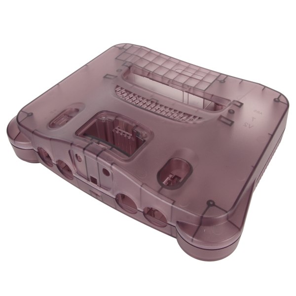 For N64 Gjennomsiktig Etuiutskifting Retro Videospillkonsoll Beskyttende Skall Roselilla