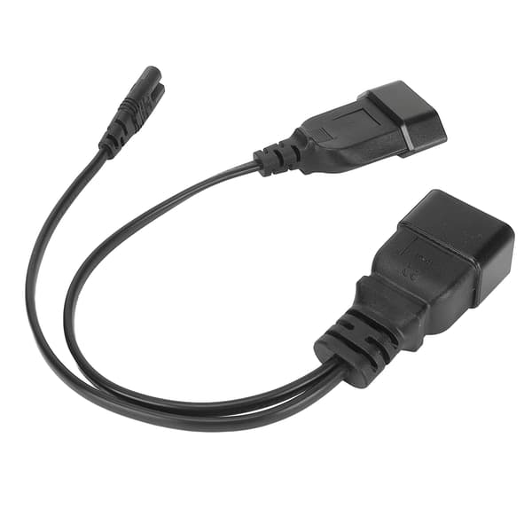 IEC320 C20 til C7 EU-plugg kraftig Y-splitter adapterkabel for datamaskin HDTV