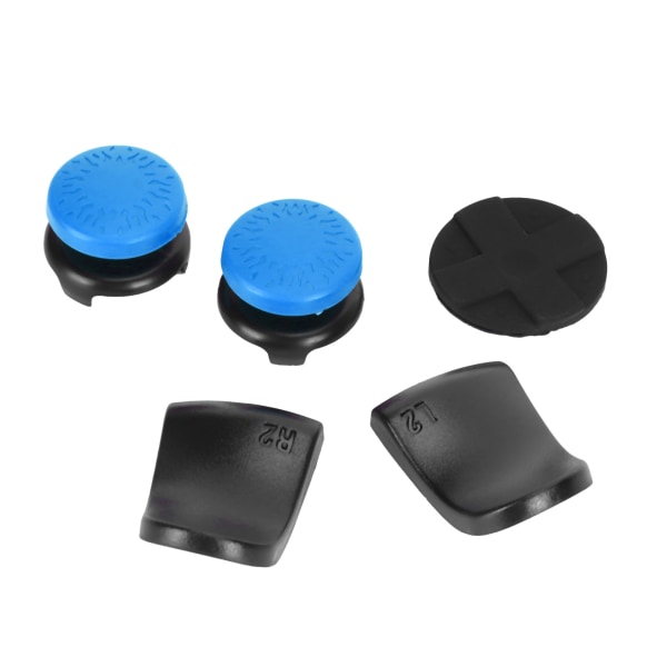 5-i-1 Tommelpinne-nøkkelhette Joystickdeksel L2 R2 Trigger Extender for PS5-kontroller Bleu