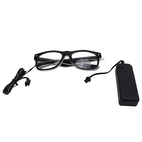 EL Lysende Briller 3 Lysmoduser LED Lysende Briller Blinkende LED Lysende Briller for Festivaler Nattklubber Klar Blå