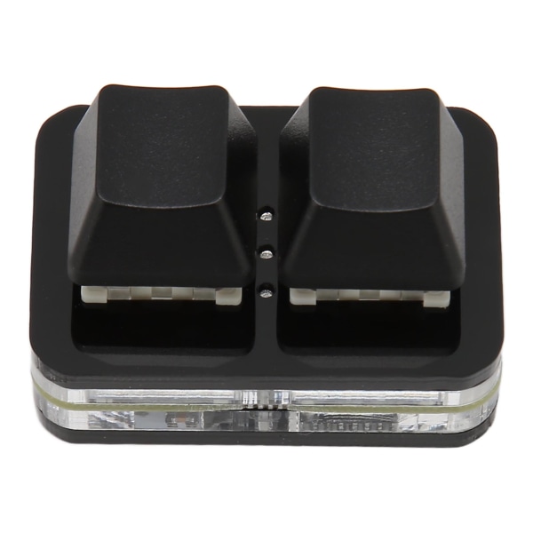 USB 2-näppäimen Mini-näppäimistö Mukautettava RGB LED-taustavalaistus Makro-ohjelmointi Näppäimistö Windowsille OS X:lle Linuxille Musta