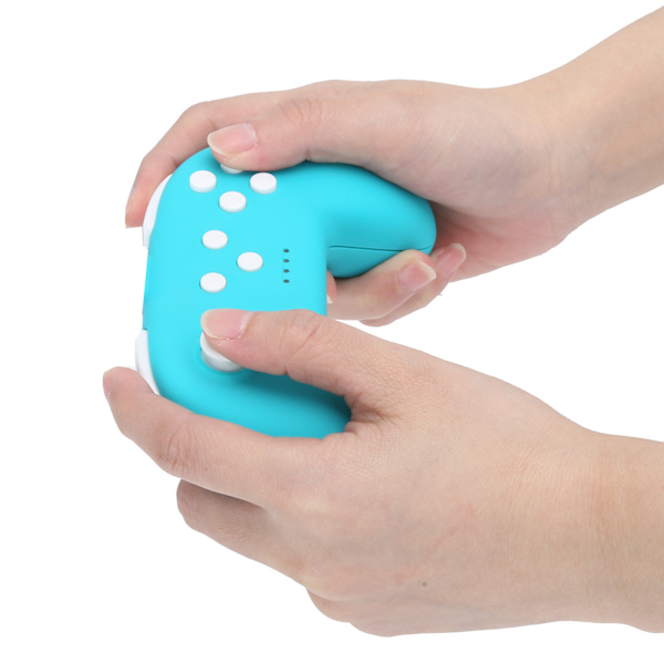 Trådløs Bluetooth-spillkontroll for Switch Pro Mini Grip-håndtak for NS Lite Dobbel vibrasjon (Mørk grå grønn)