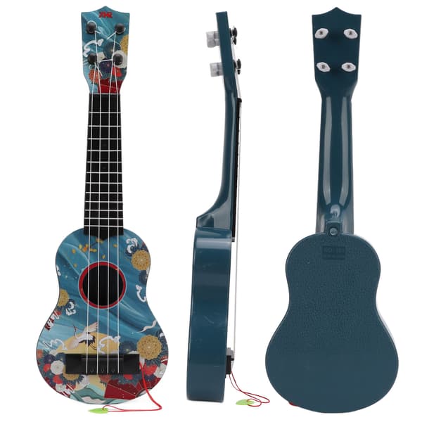 Barnleksak Ukulele Mini Plastgitarr Musikinstrument för förskolebarn Present Blå