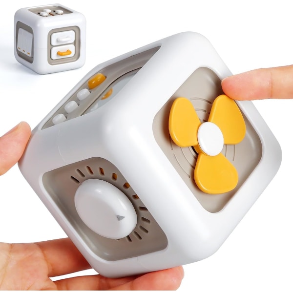 1 st Baby leksaker, 9×9×9cm Finmotorik Aktivitetskub för småbarn,Montessori Busy Cube Leksaker för 1 2 3-åriga pojkar Flickor Presenter