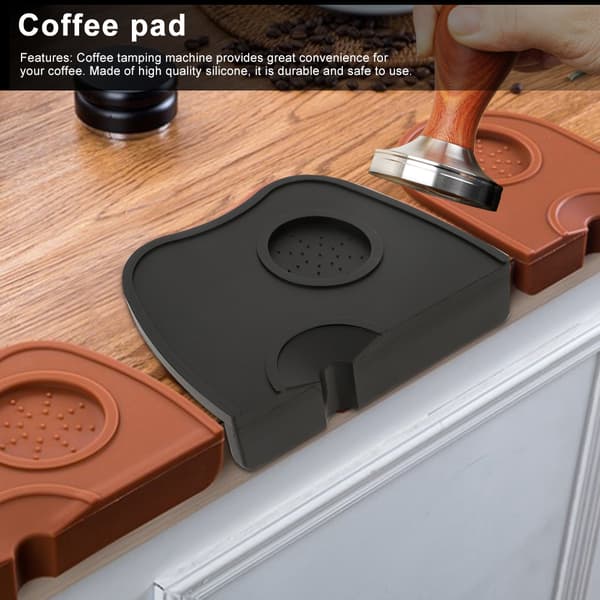 Silikone Skridsikker Kaffe Tamper Pad Måtte Holder Sort