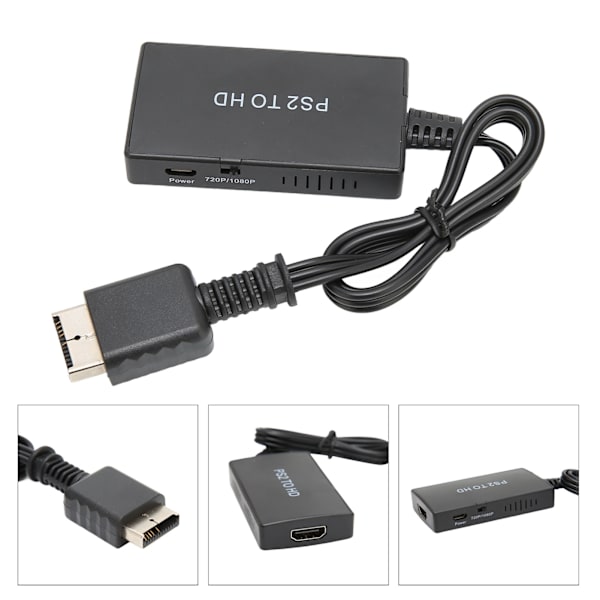 For PS2 til HD Multimedia Interface Adapter Støtter 720P 1080P Bytte Høy Nøyaktighet Full HD Videokonverter for PS2