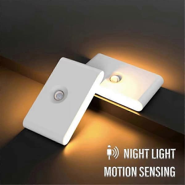 Oppladbar bevegelsessensor Smart LED nattlys øyebeskyttelse nattbordslampe for soverom, korridor, etc.