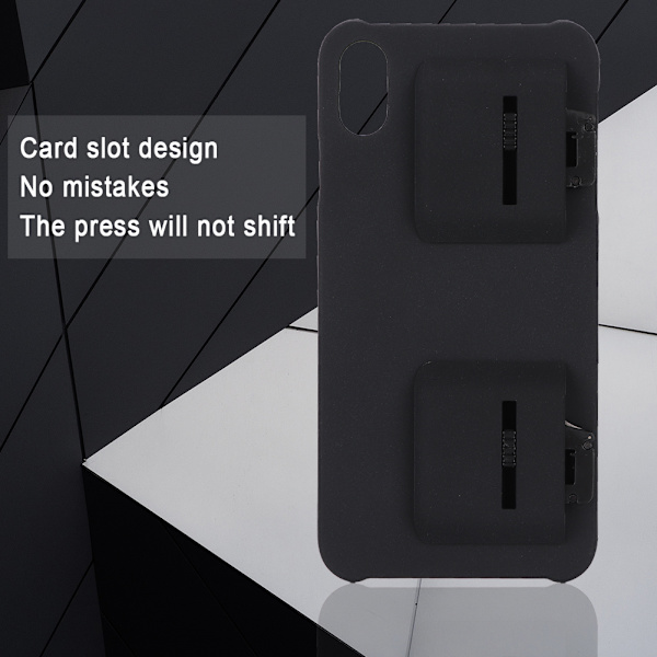2-i-1 Bärbar Integrerat Mobiltelefonfodral Skal Spelhandtag Knapp för iPhone XR