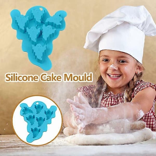 orkidé-3D Silikoneforme Halloween Kage Chokoladeforme Kranie Isterninger Halloween Kageforme (Spøgelser)