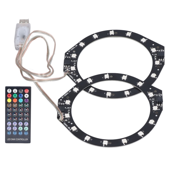 RGB LED-lysring Bluetooth Sync Music 400 Effects 8 farger LED-tapelys med appkontroll for PS5-konsoll- W