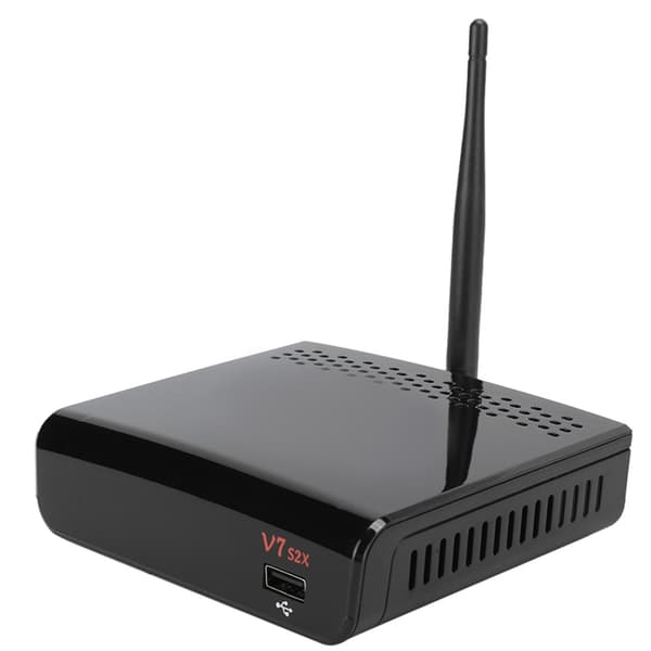 Højkvalitets STB Set Top Box Tilbehør Kompatibelt med DVBs S2 S2X 100-240V Sort US Version