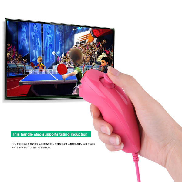 Bueid Spillhåndtak Kontroller Spillkontroll Fjernkontroll For Nintendo Wii (Rosa)