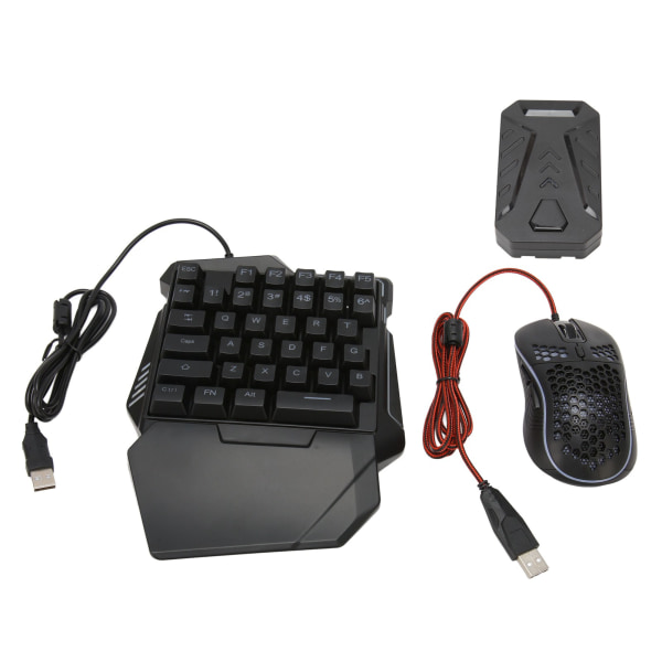 Tastatur- og musekonvertersæt Kablet RGB Half Gaming Keyboard med Wired Mouse Converter Adapte til Android til Harmony