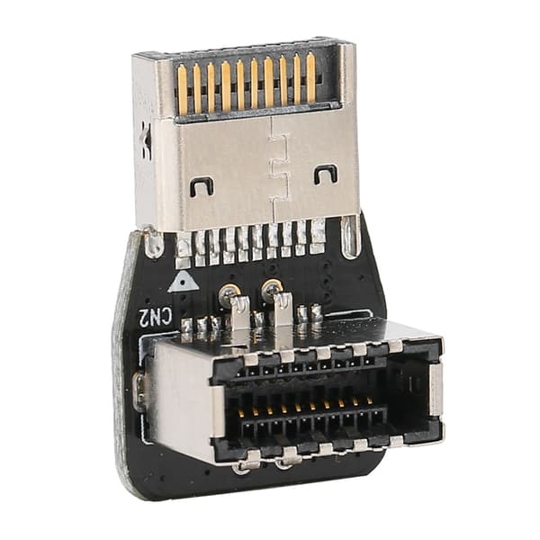 Intern Anslutning Moderkort USB3.1 10G Typ E 90 Graders Vinkeladapter Frontpanel PH74-B 10354