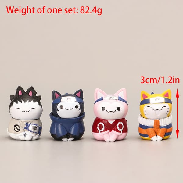 8 stk. Kat Action Figur Anime Dekoration Samling Mini Legetøjsmodel Gave til Børn