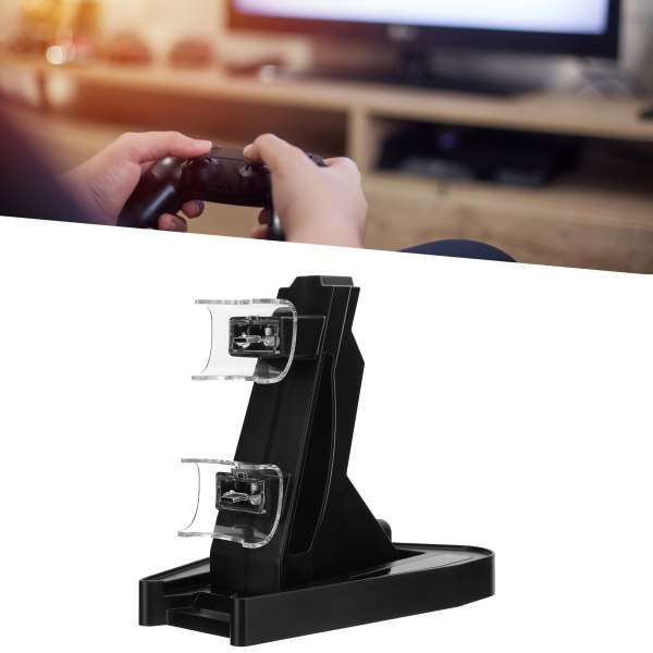 Spill Gamepad-brakett Dobbel Dock Lader Ladestativ Tilbehør for PS5-kontroller- W