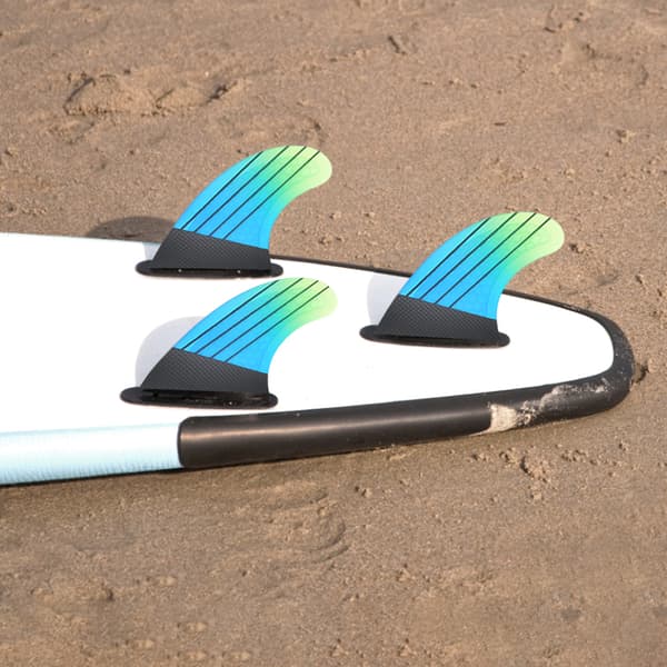 Glasfiber FCS G5 Blå Grön Gradient Surfbräda Bakfena Flexibelt Surftillbehör