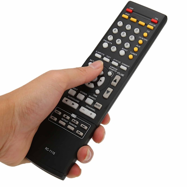 RC 1115 fjärrkontroll ersättning för Denon AVR 390 AVR 591 AVR 930 AVR 1312 AVR 1612 AVR 2807 AVR 2808 AVR 2 (levereras utan batteri)