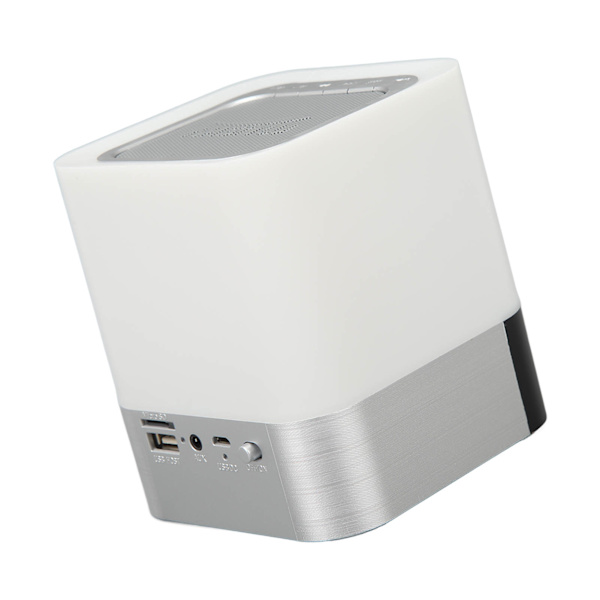 Nattlampa Bluetooth-högtalare Trådlös Bärbar Woofer Touch Control Bluetooth-högtalare med LED-lampa USB-gränssnitt