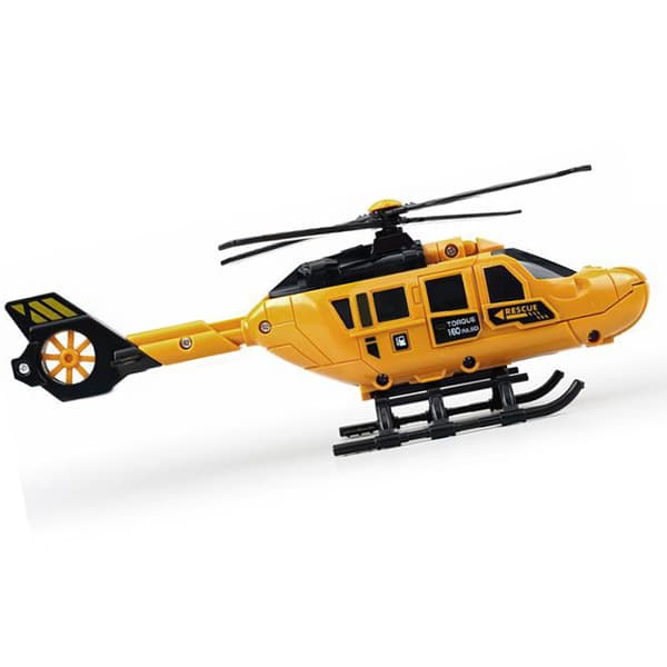 Høysimulert helikopterlekemodell og figursett for gutter og jenter