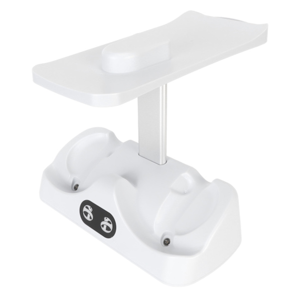 Laddningsdocka för PS5 VR2-kontroll för PSVR 2 med VR-headsetstativ LED-indikator 2 magnetiska spännen Typ C-kabel Vit