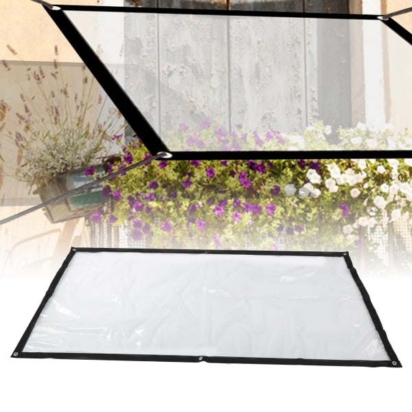 1mx2m Regnseil Transparent Dekk Solseil Hage Bonsai Sukkulenter Planter Dekk Ly