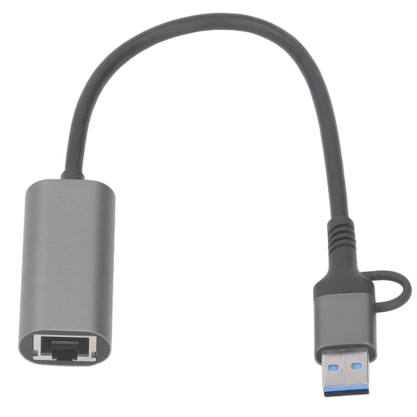 USB til Ethernet Adapter Type C RJ45 1000 Mbps Aluminiumslegering Plug and Play USB 3.0 Hub for bærbar PC stasjonær telefon RJ45 1000 Mbps