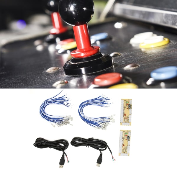 2-spillers Arcade-koder uten forsinkelse - DIY Arcade-koder med USB-kabler og knapptråder for MAME