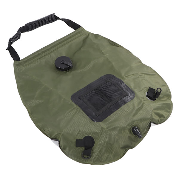 Solarduschväska 5 Gallons Solvärme Campingduschväska med Duschhuvud för Camping Strand Simning Utomhusresor Vandring