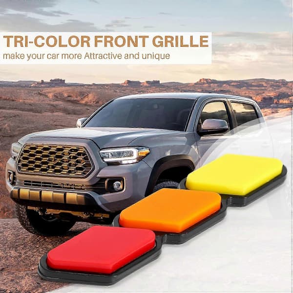 Trefarget frontgrillemblem for Toyota Tacoma 4Runner Highlander RAV4