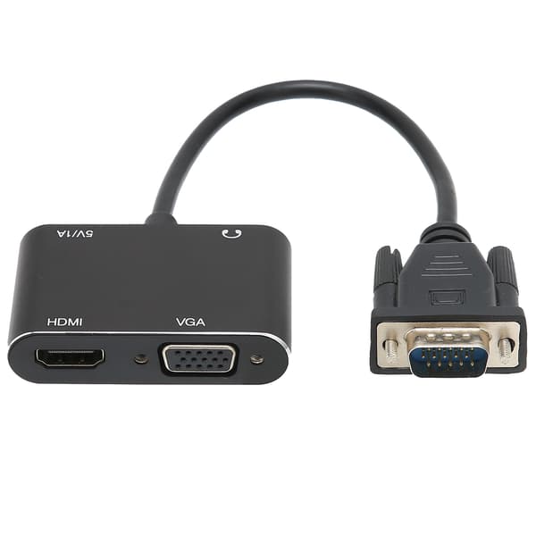 VGA Han til HDMI Hun Adapter med Lydkabel