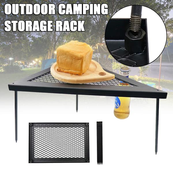 Sammenleggbart bålstativ Kraftige campinggriller Campingtilbehør for BBQ Quadrilateral