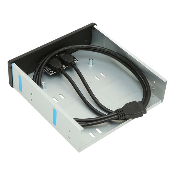 USB 3.0 Hub 5.25in Frontpanel med 2 porte 19pin 5Gbps til PC Computer Case