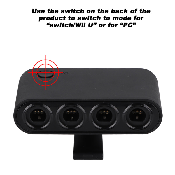 Tre-i-ett håndtak for NGC til Switch Adapter Konverter for NGC Wii U / PC / Switch