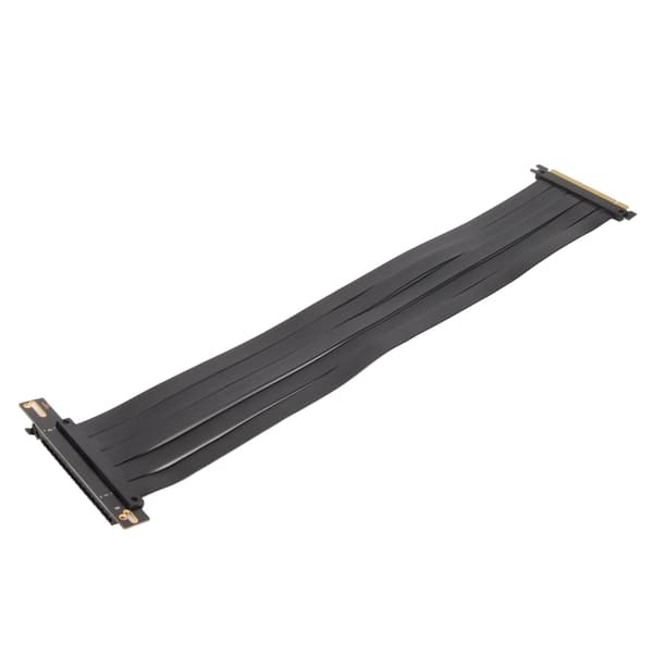 PCIe 4.0 X16 180 Graders Fleksibelt GPU Riser Kabel til RX6900XT RX6800XT RTX3090ti 15cm Sort