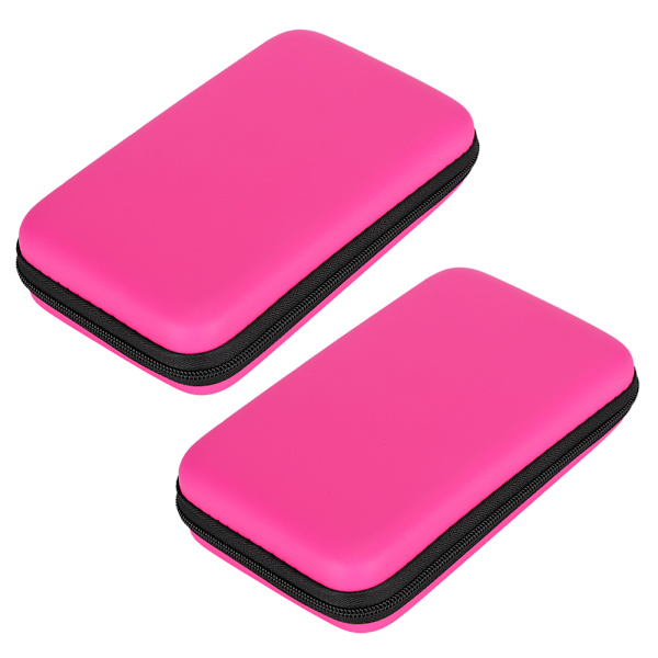2 st Bärbar Förvaringsväska Bärväska EVA Skyddande Hårdväska för NDSILL/Nintendo 3DSXLPink