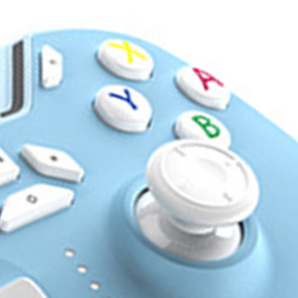 Bluetooth Spilcontroller Multifunktionel Trådløs Gamepad med Strømvisning til Switch PC Telefon Tablet TV Blå