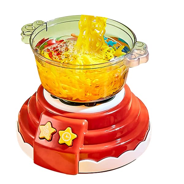 Rød Boble Lyd Lys Simulation Hot Pot Maker DIY Madlavningslegetøj til Børn