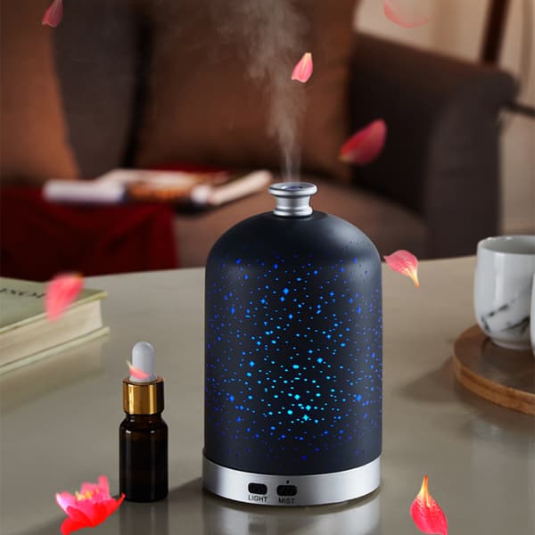 100 ml 3D glas ultralyd aroma diffuser luftfugter LED natlys EU-stik 110-240V