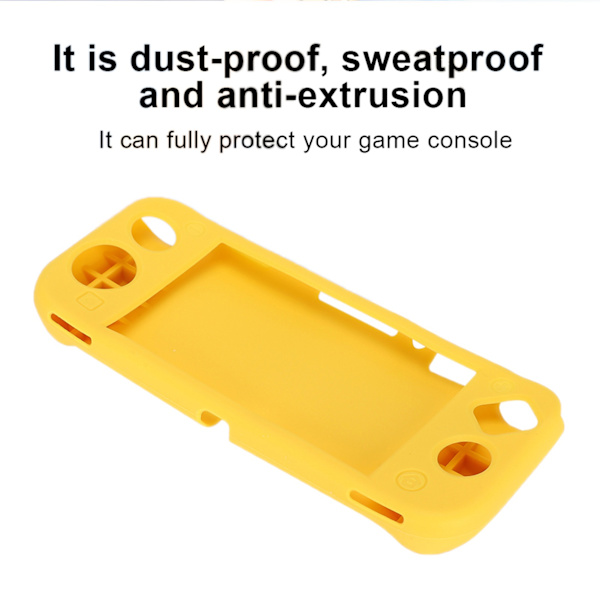 Skyddande Silikonfodral för Switch Lite med Grepp, Halkskyddande Tillbehör (Gul)