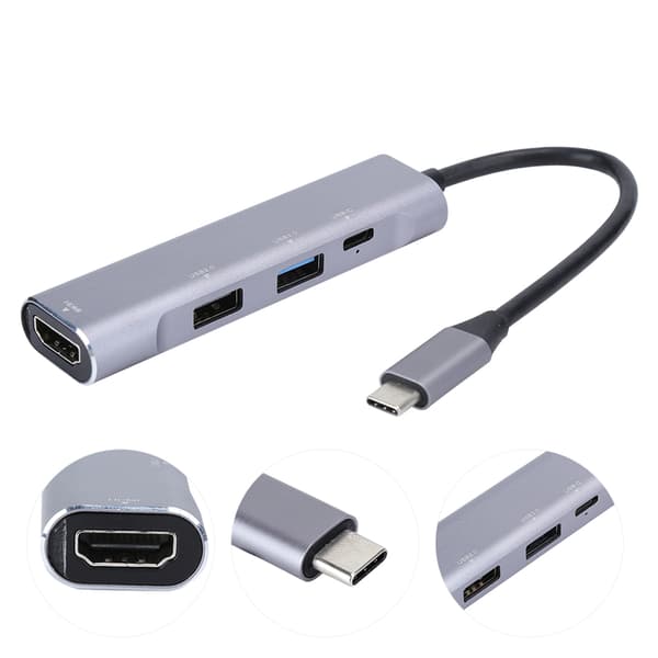 USB C Hub HDMI PD USB 3.0 4 i 1 Adapter for MacBook Huawei Samsung