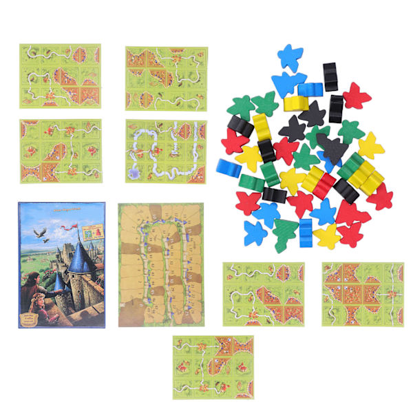 Engelsk Version Koppartryck Papper Spelkort Schackbräde Brädspel Set