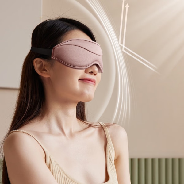 3D-sömnmask för kvinnor (rosa), sömnmask rosa sömnmask, mjuk andningsbar ögonbindel Sleep Noll Pressure-ögonlapp för att sova djup sömn, Sömnmask f