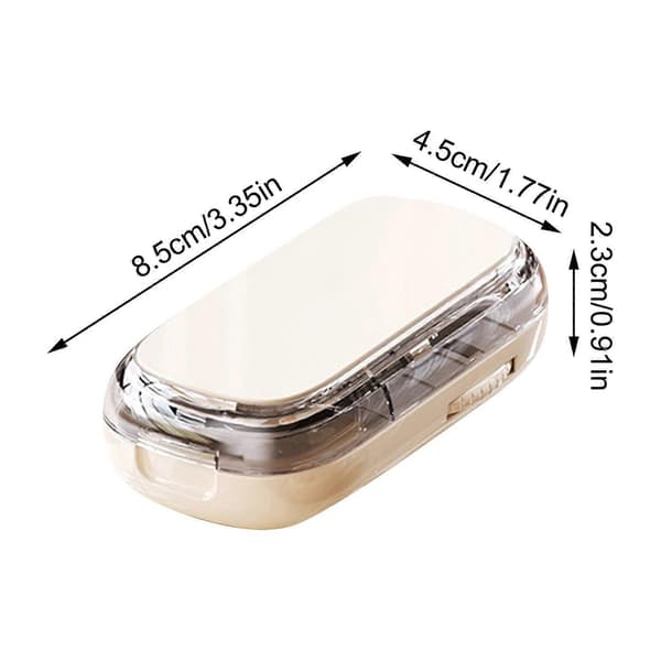 【02】Flere pillesplittere til små til store piller, Multi Tablet Splitter Beige