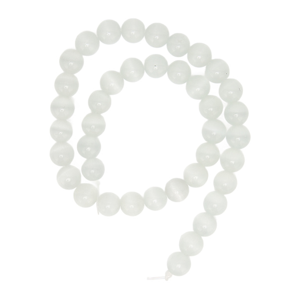 10mm Hvide Multifunktionelle Natursten Runde Perler Armbånd - DIY Smykkefremstilling Tilbehør